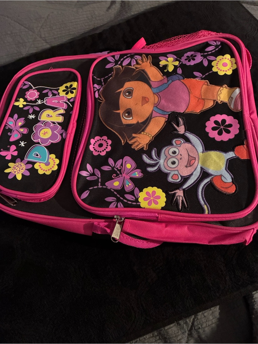 Nickelodeon Dora Pink and Black Kids Backpack - Picture 3 of 5